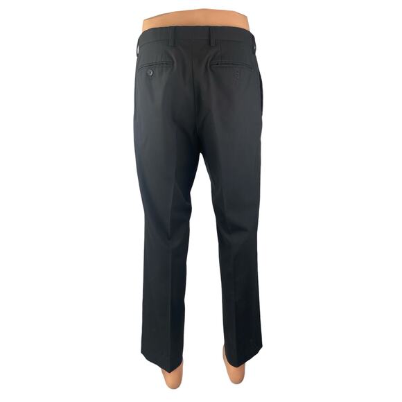 Banana Republic 100% Wool Mens Black Straight Classic Trousers Dress Pants Sz 32 - Picture 2 of 4